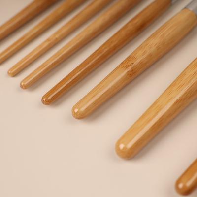 China F002 Professional Cosmetic Brush Natural Cheap Custom Bamboo Makeup Brush Make Up Natural Bamboo Makeup Brush Set Cosmetic Brush for sale