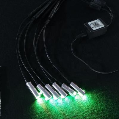 China Car decoration DC12V 6*1w mini APP control fiber optic engine with music for fiber optic lights in car for sale