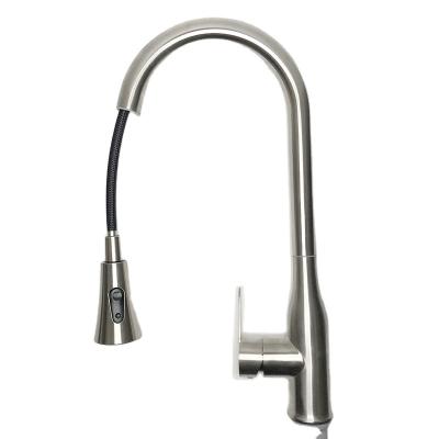 China Exterior is Newest Multi-Layer Plated Fashion Lower Rain Bubble 360 ​​Degree Rotatable Stainless Steel Pull Out Kitchen Faucet Stainless Steel for sale