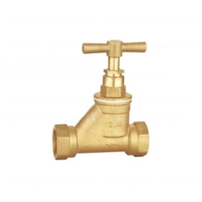 China General Forged Female Brass Water Stop Valve for sale