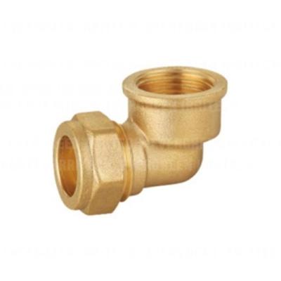 China Construction Brass Female Compression Elbow For Copper Pipe for sale