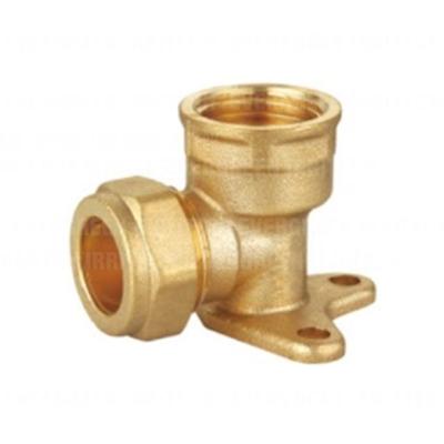 China Wall Mounted Construction Brass Compression Female Elbow For Copper Pipe for sale