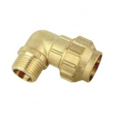 China Construction Brass Quick Male Compression Elbow For Pe Pipe for sale