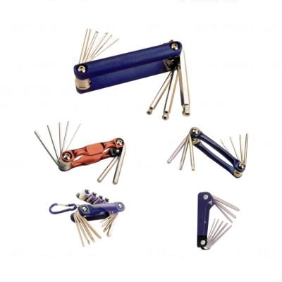 China Chrome Vanadium Steel Folding 6pcs Hex Key Set for sale