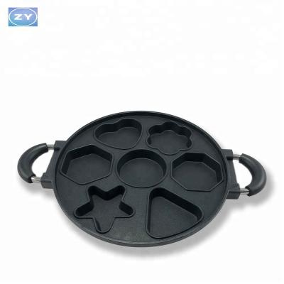 China Sustainable High Quality Portable 7 Hole Multi Shape Pan Cake Maker for sale