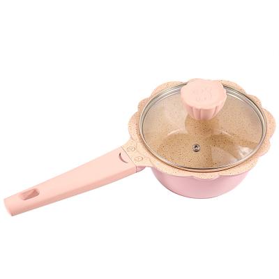 China Viable Baby Pan Mini Multifunction Aluminum Baby Cooking Pan Cooking Set With Grill Lid and Handle for sale