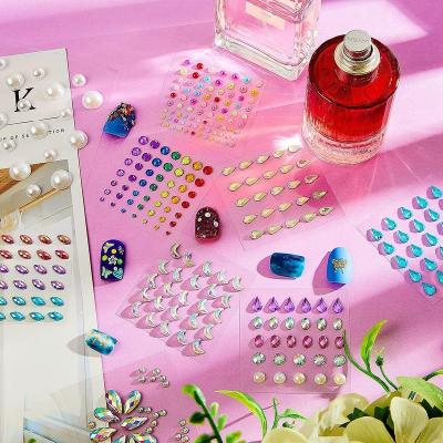 China Temporary DIY Eye Face Jewels Rhinestones Crystal Stickers Body Rave Clothes Gifts for Women Mermaid Face Gems Rave Festival Accessories for sale