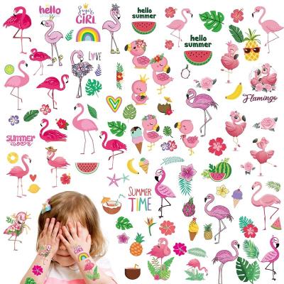 China Temporary 10 sheets tattoo pack Summer party tattoo stickers for KIds Adults Girls boys Tropical hawaiian luau themed body decorations for sale