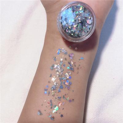 China Easy Apply Best Seller Festival Makeup Eyeshadow Glitter Loose Pigment Nail Art Glitter Makeup Glitter Flakes For Nails for sale