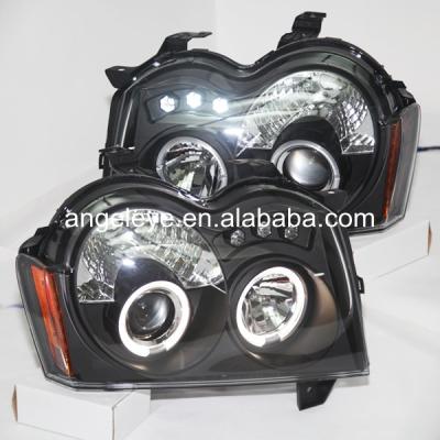 China For Jeep For Grand Cherokee LED Angel Eyes Head Lights Head Lamp SN 2005-2007 For Grand Cherokee 2005-2007 Year for sale