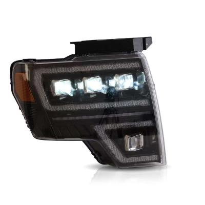 China LED Strip Head Lamp 2009-2014 Year Black Housing For FORD F150 Raptor YZ F150 2013-2014 Year for sale