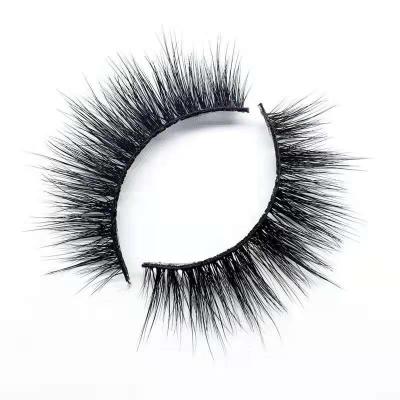 China Black Professional Manufacturer Wholesale Faux Cotton Tape Handmade 3d Mink Long Lashes for sale