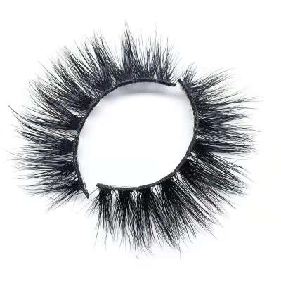 China Black High Quality Luxury Grade Cotton Stripe Natural False Eyelashes 3d Mink Lashes Individual for sale