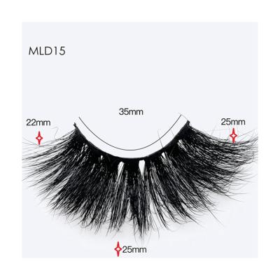 China Black Cotton Band Trend And Ease Real 25mm Long Fluffy Thick Mink Lashes for sale