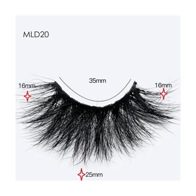 China Natural Black Swinging Curly Fluffy Mink Lint Bulk Supplier 25mm Long Cotton Black Stripe Lashes for sale