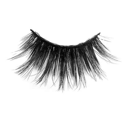 China Manufacturer Wholesale Black Free Vendor 3d 25mm Natural Cotton Strip Private Label Mink Eyelashes for sale