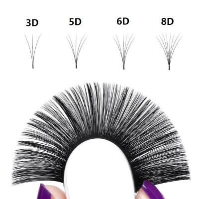 China Hot sale cheap custom classic natural colored easy fannig eyelash extension for sale