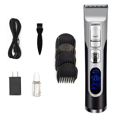 China Outdoor Professional Salon Use Cordless Hair Trimmer Electric Clipper Digital Display Hair Clippers For Men for sale