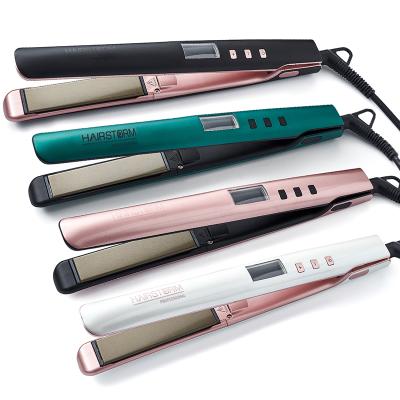 China Garage Hair Straightener450 Degrees Professional Ceramic Fast Hair Straightener Gold Ceramic Flat Iron for sale