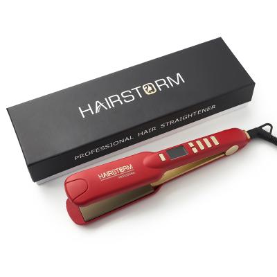 China One Button Set Temperature Ionc Straightening Fast Iron OEM Eletric Flat Iron Hair Straightener Titanium for sale