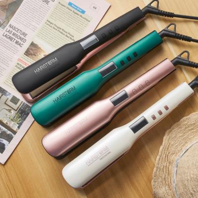 China New Professional Garage Hair Straightener Wholesale Titanium Flat Iron Custom Logo Hair Straightener 480 Degree for sale