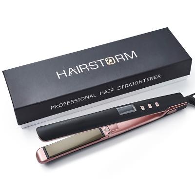 China Garage Salon Styling High Temperature 450 Degree Titanium Flat Iron Custom Hair Straightener for sale