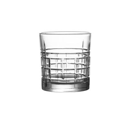 China Home European style lead free crystal cut glass glass ice hockey whiskey bar hotel restaurant cocktail glass for sale