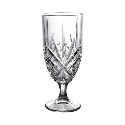 China Factory stocked 470ml 360ml wholesale creative glassware cut out beverage beer juice glass mug for sale