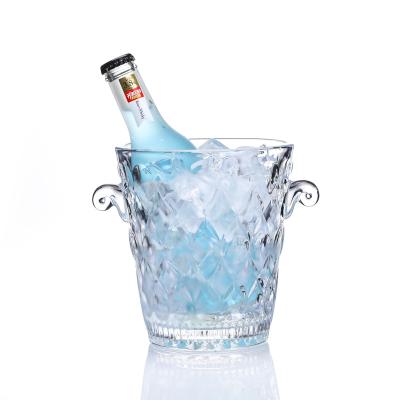 China New design viable wholesale diameter drops glass ice bucket with high quality and good price for sale