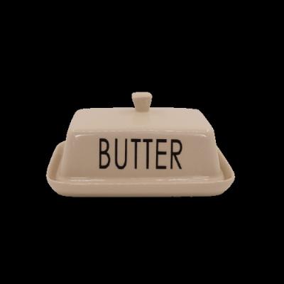 China Custom Viable White Rectangular Porcelain Butter Dish Ceramic Butter Dish Cover With Lid for sale