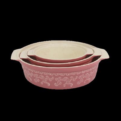 China Viable Nordic Style Round Stoneware Molds Ceramic Cutom Style Mold Set With Handle for sale