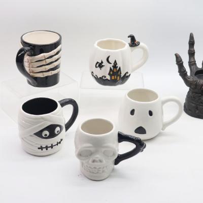 China Sustainable Figural Ceramic Halloween Mug for sale