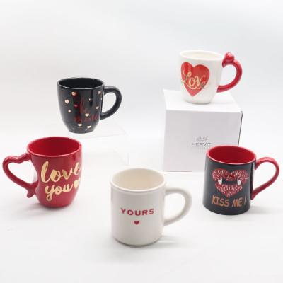 China OEM hand paint or decal valentine's day gift valentine's viable mug for sale