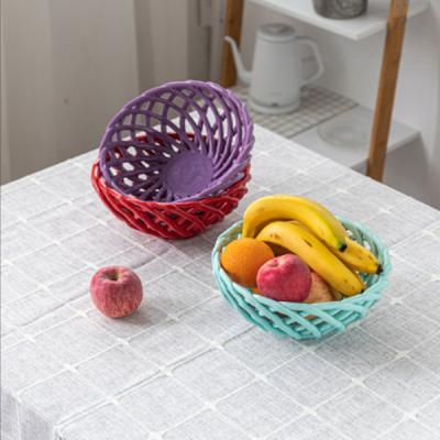 China Stocked Ceramic Basket Porcelain Home Decor Fruit Holder Custom Shaped Cherry Bowl for sale