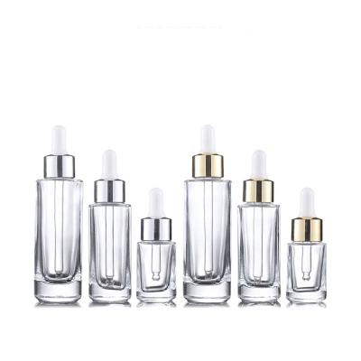 China Cosmetic manufacturer of 50ml, 15ml, 30ml cylinder serum bottle face serum glass bottles cheap price premium quality for sale