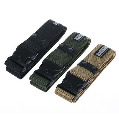 China High Quality Custom Nylon Automatic Male Tactical Waist Belt Buckle Strap Canvas Cloth Canvas Fabric Military Belts Comfortable Waist Belt Men for sale