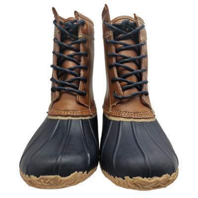 China Popular waterproof winter boots with waterproof rubber soles for sale