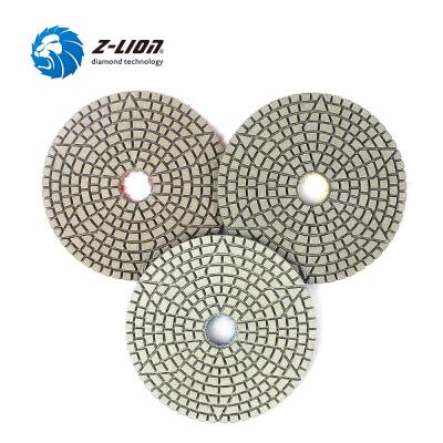 China Resin Stone Z-LION 3 Stage Wet/Dry Bond Diamond Polishing Pad for sale