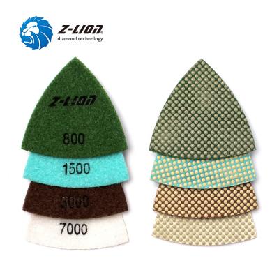 China High Efficiency Protection Z LION Resin Bond Triangle Polishing For Concrete Floor Corner Polishing Buffing for sale