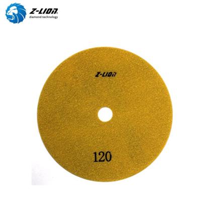 China Polishing Stones Z-LION 7 Inch Blackish And Light Diamond Electroplated Polishing Pads Grit 120 Professional For Glass zlion for sale