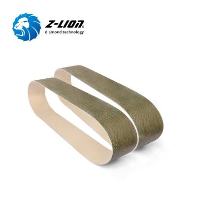 China Z-LION Manufacturer Sell Wet Use 1180*80mm Stone/Concrete/Glass/Ceramic Glass Polishing Diamond Sanding Belt for sale