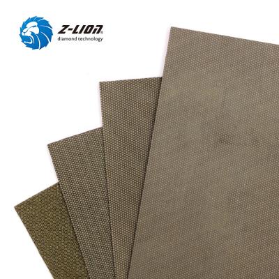 China High Yield Zlion Diamond Tools Manufacturer Sell 180mm*120mm Diamond Electroplated Polishing Sheet for sale