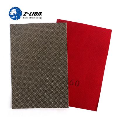 China Polishing Stones Zlion Blackish Diamond Plated Polishing Sheet And Light For Diamond Grinding Stone Glass Ceramic Tool for sale