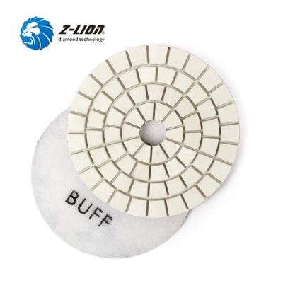 China Z-LION Stone Marble Diamond White Buff Polishing Pads for sale