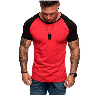 China Fashion Round Sleeve Hot Slim Fit Products QUICK DRY Tender Heterochrome Stitching Working T-Shirts for sale