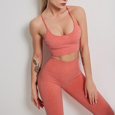 China Factory Direct Sales Breathable Cropped Workout Top Sports Women Fitness Yoga Pants Yoga Two Piece Set for sale