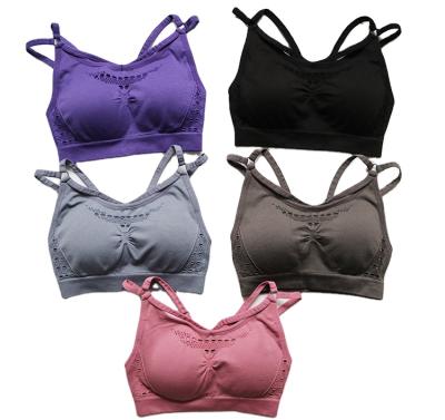 China Hot Selling Breathable Women Yoga Tops Gym Sets Fitness Sports Sportswear Bra Gym Clothing Yoga Vest Bra for sale