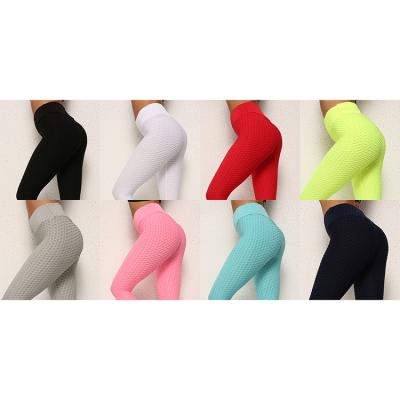 China Wholesale Breathable High Waist Breathable Workout Fashion Women Hip Lift Bubble Yoga Quick Dry Pants for sale