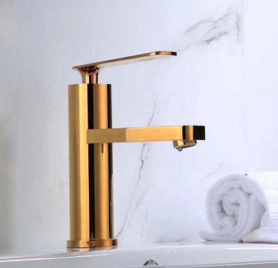 China Bathroom Gold Faucet Sense Taps Brass Finish Black Finish Basin Faucet (B66) for sale