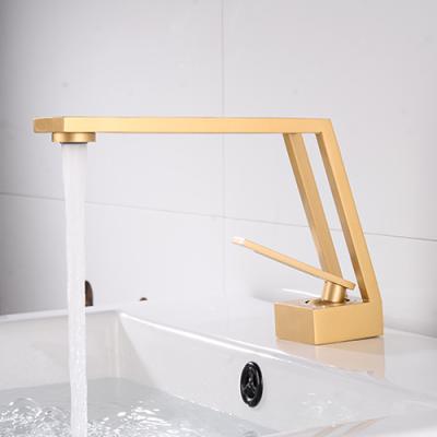 China Sense Faucets Fashion Bathroom Faucet Colored Wash Basin Brass Mixer Taps (R22-gold) for sale